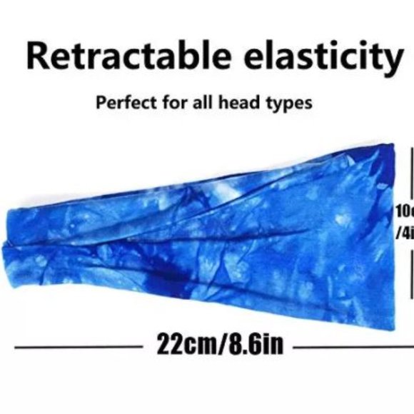 NEW Boho Yoga Running Workout Tie Dye Headband - Picture 3 of 13